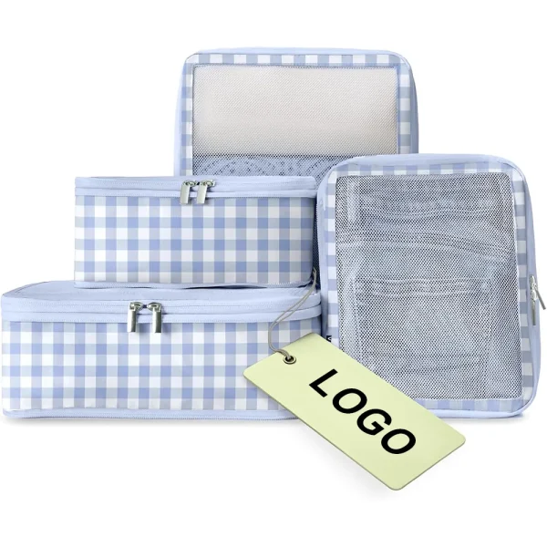 Portable Foldable Fashion Travel Bag Set Durable Nylon Mesh Compression Packing Cubes Space-Saving Zipper Luggage Organizer Portable Foldable Fashion Travel Bag Set Durable Nylon Mesh Compression Packing Cubes Space-Saving Zipper Luggage Organizer