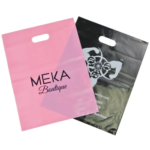 Wholesale Die Cut Custom Design Shopping Printing Plastic Bags With Logo