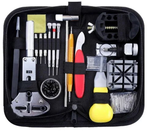 112-in-1 Watch Repair Tool Kit with Hard Case Screwdriver and Spring Bar Tool Set Watch Band Link Pin Tool OEM Customizable