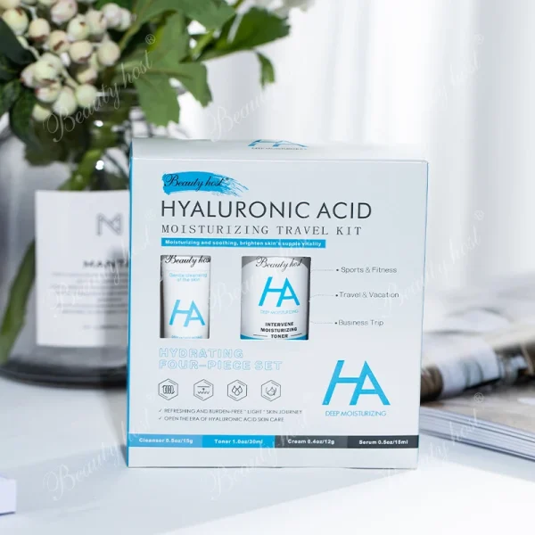 Cosmetics OEM Beauty Personal Care Products Hyaluronic Acid Deep Hydrating Face Skin Care Travel Kit