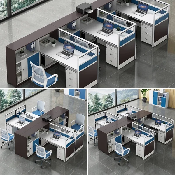 Modern l Shaped Office Workstation Desk for Business Luxury Office Table and Chairs Computer Desk Wooden Office Furniture Set Modern l Shaped Office Workstation Desk for Business Luxury Office Table and Chairs Computer Desk Wooden Office Furniture Set