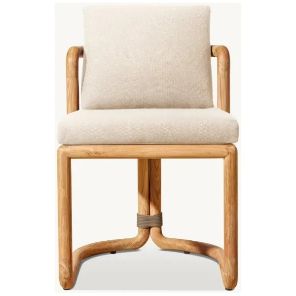 Outdoor Patio Outside Furniture Simple Tabletop Solid Teak Furniture Wooden Outdoor Dining Set