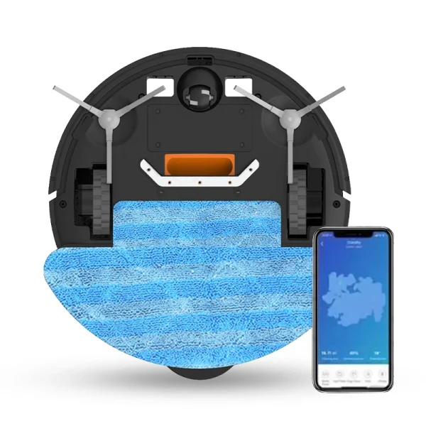 Hc68e26d0e71d4d94b8fb920999635adbz.webp 4400mAh Robot Vacuum Cleaner Strong Suction Self Charging Mopping Sweeping Ideal for Hard Floors Carpet Pet Hair WiFi Alexa APP