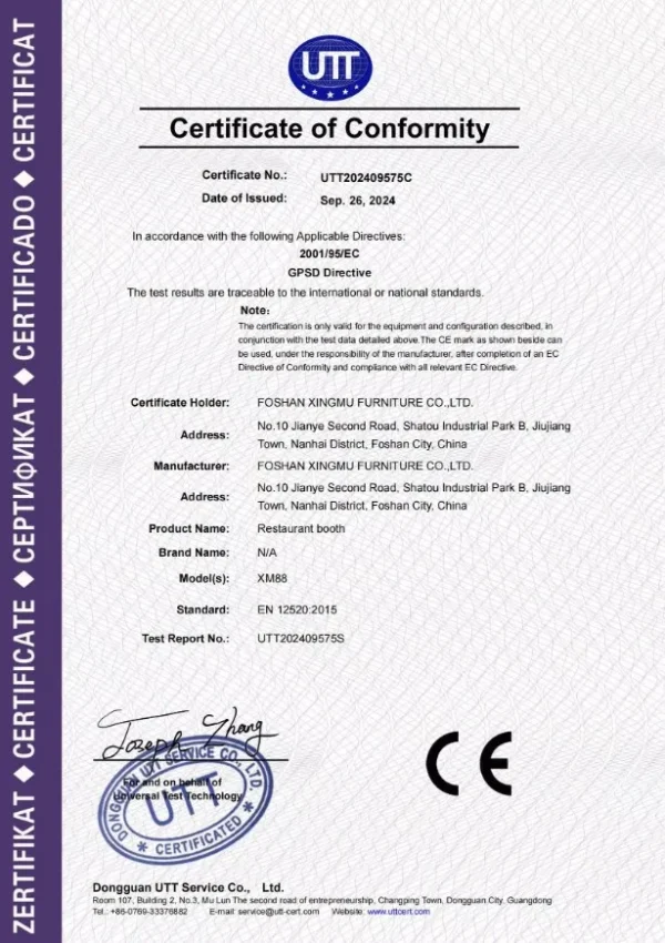 Restaurant Furniture Hot Selling Light Luxury Dining Furniture Cafe Table and Chair Dessert Restaurant Sofa Booth