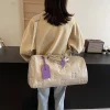 New Custom Embossed Fashion Travel Bag Large-capacity Hand Luggage Bag Sports Fitness Bag