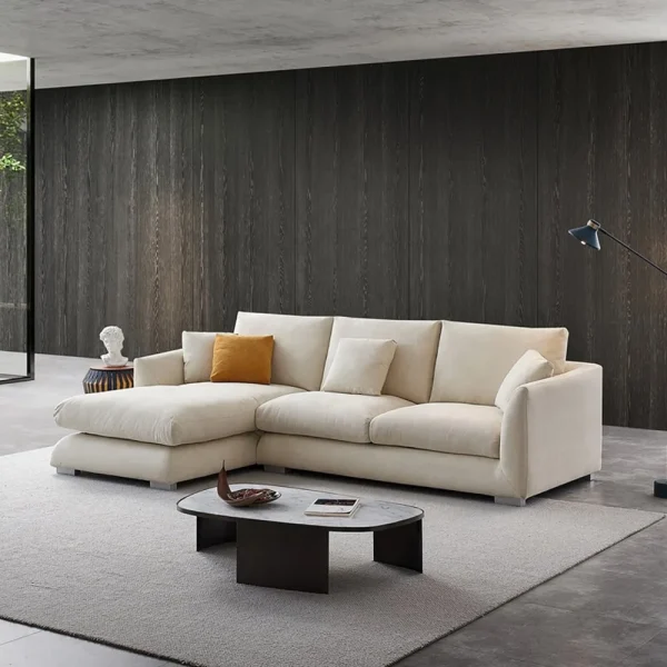 Nordic Living Room Furniture L Shape Fabric Modular With Ottoman 2 Seat Sectional Sofa Nordic Living Room Furniture L Shape Fabric Modular With Ottoman 2 Seat Sectional Sofa