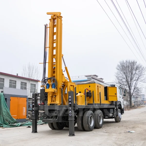 Truck Mounted Water Bore Well Drilling Machine with Air Compressor