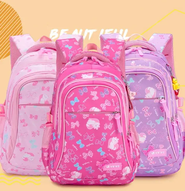 Factory Price Cute Girls School Bag 3pcs Set Beautiful Children Backpack Primary Students Bookbags Kids Teens Mochilas Escolares