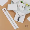 Designer White Cardboard Custom Logo Printing Necklace Earring Packaging Display Paper Card Holder