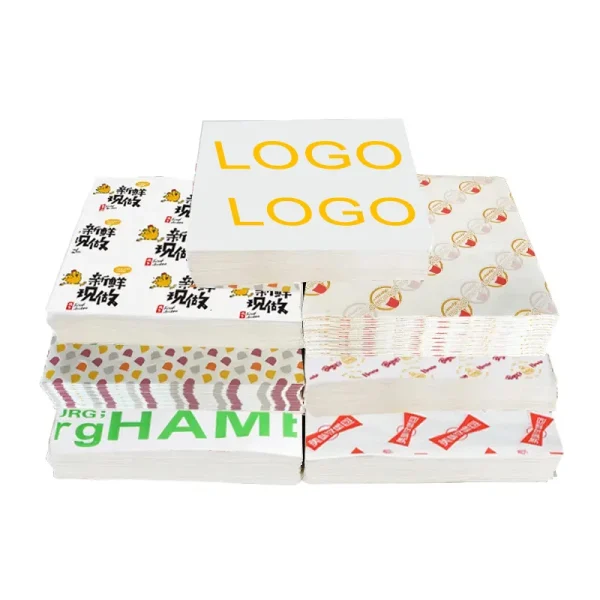 Personalized Printed Food Safe Grade Wax Paper for Burgers Wholesale