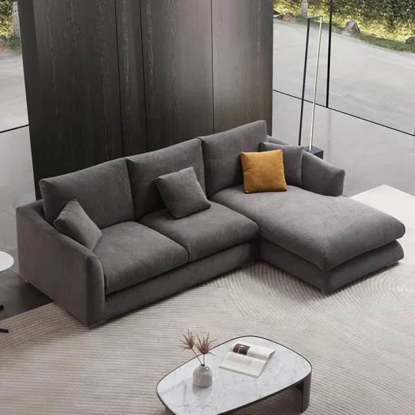 Nordic Living Room Furniture L Shape Fabric Modular With Ottoman 2 Seat Sectional Sofa Nordic Living Room Furniture L Shape Fabric Modular With Ottoman 2 Seat Sectional Sofa