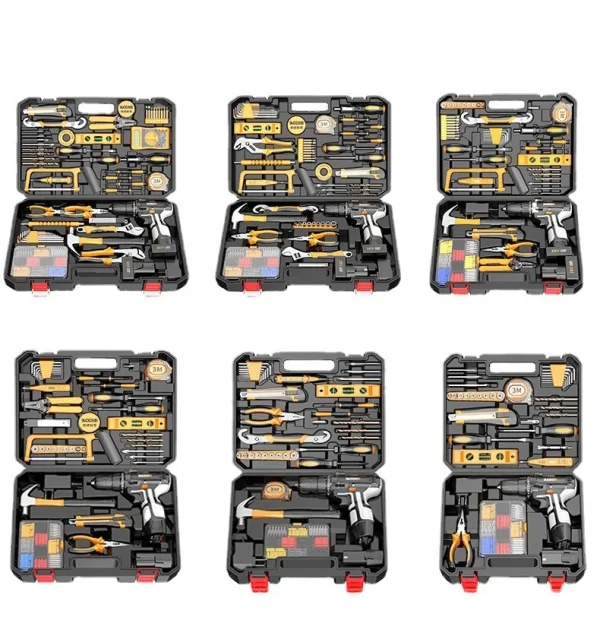 Hardware Electrical Power Combo Kit Cordless Herramientas Drill Machine Set Other Hand Wrench Tool Box Set Tools Kit Tool Sets