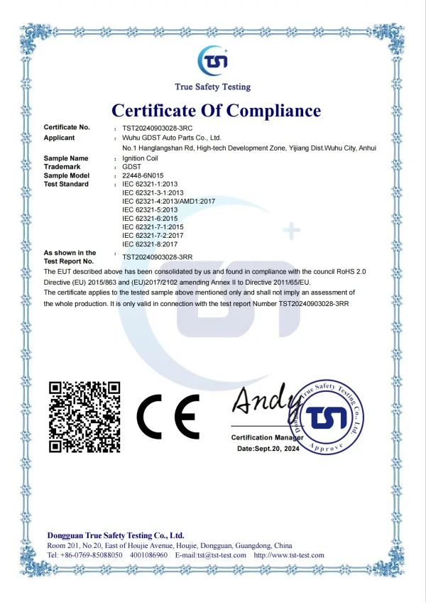 GDST Original Quality Wholesale Auto Parts Engine Ignition Coil for Toyota Nissan VW Honda Hyundai Elantra Kia Soul Forte