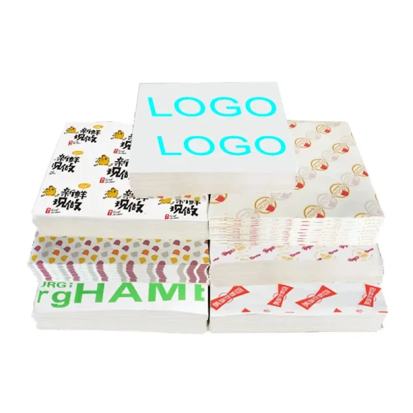 Personalized Printed Food Safe Grade Wax Paper for Burgers Wholesale