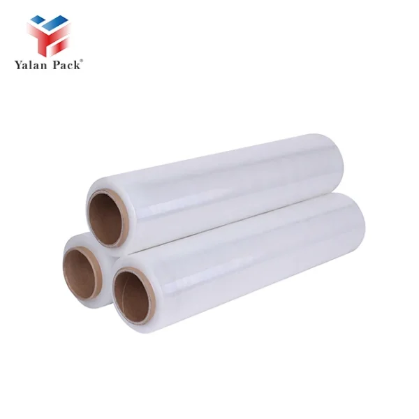 Yalanpack Logo Color Stretch Film Plastic Wrapping Roll Print Packaging Free Transparent Moisture Proof Soft Lldpe Stretch Wrap Casting