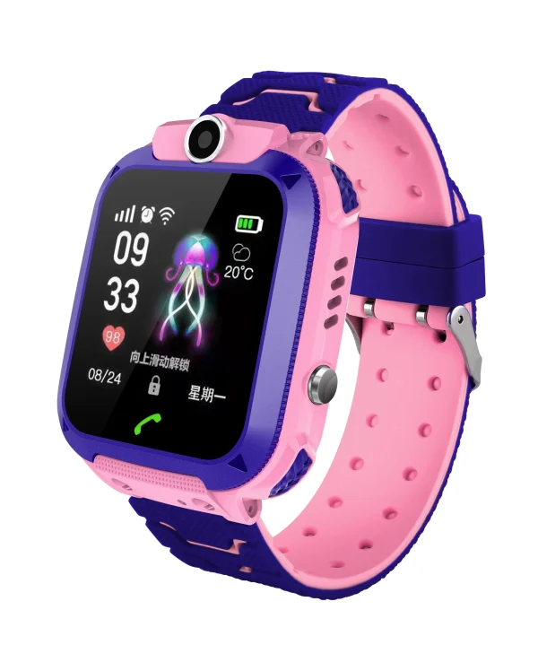 Q12 Kids Smart Watch Phone GPS LBS Tracking TFT Plastic Electronic Smartwatch for Android Children Compatible BT Sim Card