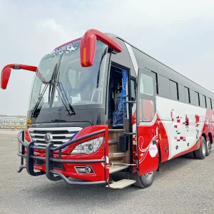 New Bus 59 Seats Diesel Bus for Sale Powerful Engine With White and Red Color in Good Condition