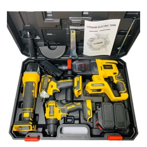 Wholesale  21V Brushless Drill Set 3/4 in 1 Battery Power Cordless Tools Combo Set with Battery Kit Combo