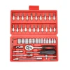 46 Pcs Socket Ratchet Wrench Tools Set Box Auto Repair Hand Tools