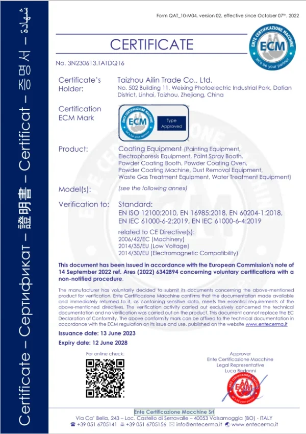 Industrial CE Certificate Automatic Powder Coating Machine With Auto Spray Gun & 10m Cable and Reciprocator