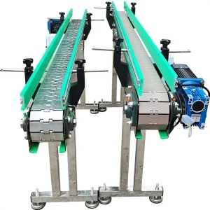 Industry Chain Conveyor Flat Top Belt Conveyor for Food Beverage Delivery Heat Resistant Farm Mining Applicable Industry Chain Conveyor Flat Top Belt Conveyor for Food Beverage Delivery Heat Resistant Farm Mining Applicable