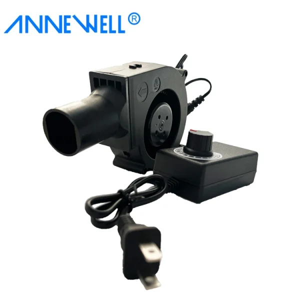 OEM 97mm DC 12V 24V 36V High Speed Centrifugal Air Blower Fan with AC Plug 3 Speeds Controller 9733 Heater BBQ Small Blower Fan