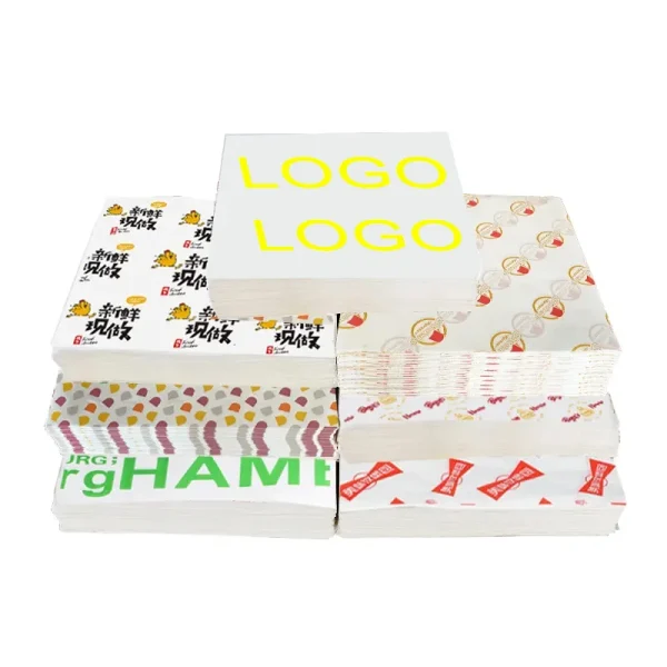 Personalized Printed Food Safe Grade Wax Paper for Burgers Wholesale