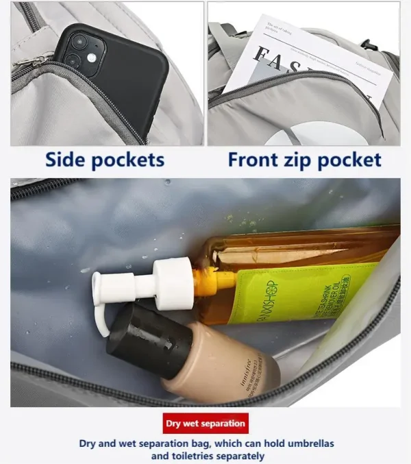 Custom Logo Unisex Large Capacity Waterproof Sports Fitness Duffle Backpack Weekend Gym Travel Duffel Bag With Shoes Compartment Custom Logo Unisex Large Capacity Waterproof Sports Fitness Duffle Backpack Weekend Gym Travel Duffel Bag With Shoes Compartment