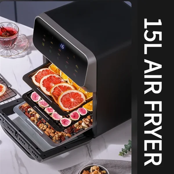 PANERKA Air Fryer With Viewing Window Kitchen Appliances Household Commercial Non-fryer Air Fryer 10L 1350w Air Fryer