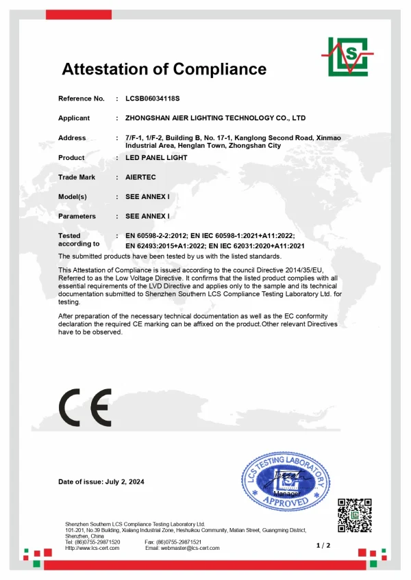 Indoor Lighting Recessed Ceiling Lamp Ip20 Pc Body Square Slim Led Smd2835 Panel Lights for Industrial Supermarket Office Hotel