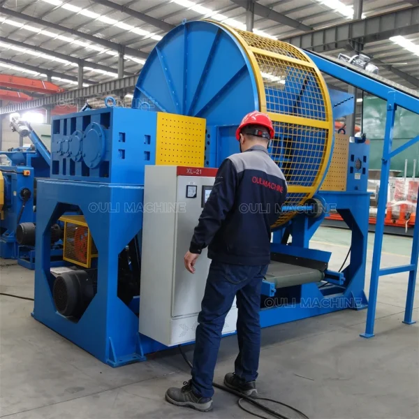 Industrial Tyre Tire Rubber Shredder Machine/Tire Shredding