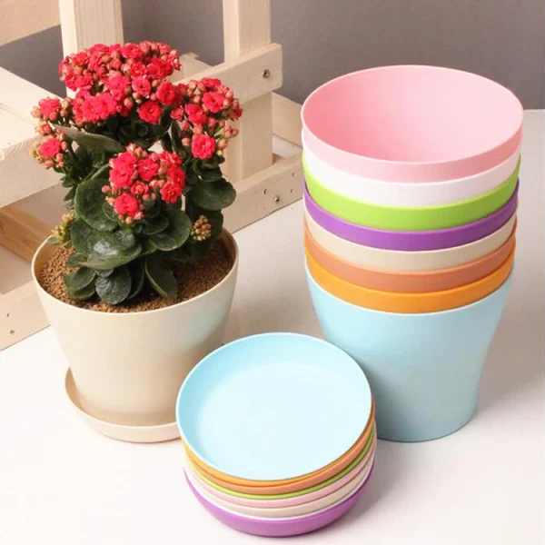 Hot Sale Garden Flower Pots Planters Home Decoration Creative Plastic Flower Pots Balcony Environmental Wholesale Plastic Pot