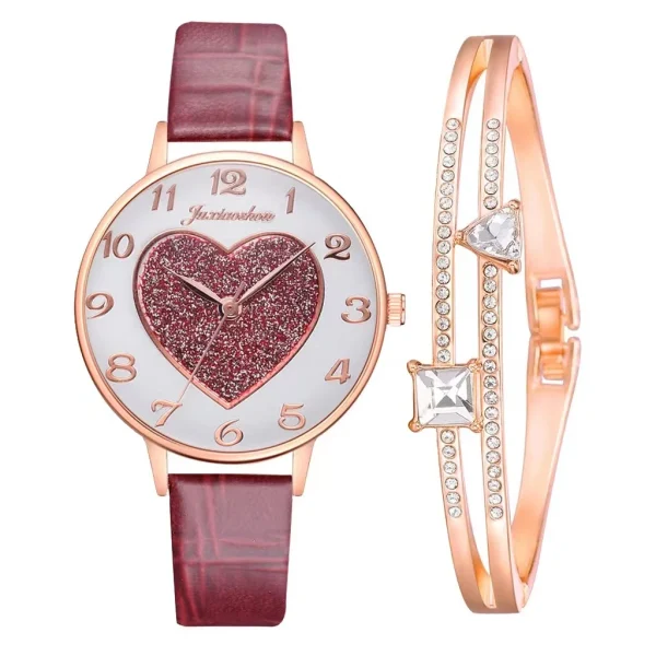 2023 New TS Watch Set  Luxury Women Watches Crystal Bracelet Ladies Watches Wholesale