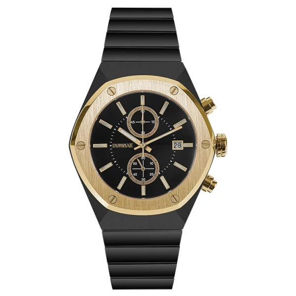 Hot Selling Luxury Quartz Chronograph Bracelet Watch for Men VVS Diamond Vintage Sport Style Simple Glass Dial Fashionable