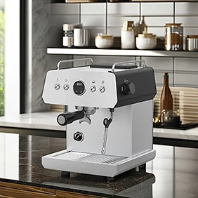 Automatic Commercial Espresso Machine Stainless Steel Coffee Maker Expresso Cafetera Household Appliances for Cars Electric