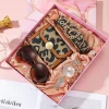 Hot Sale Fashion Luxury Wholesale 4pcs Ladies' Jewelry Leopard Print Style Glasses Bag Belt Quartz Watch Set Gift Box for Women