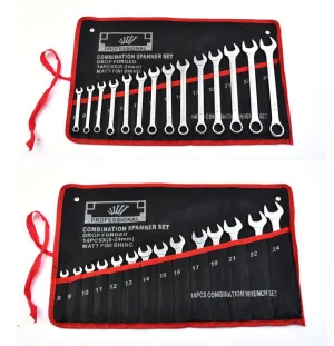 14 in 1 8-24mm Wrench Set Tools Raised Rib Mirror Matte Open End Wrench Multi-functional Car Repair Tool Set Portable Hand Tools 14 in 1 8-24mm Wrench Set Tools Raised Rib Mirror Matte Open End Wrench Multi-functional Car Repair Tool Set Portable Hand Tools