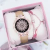 Female Watches Crystal Bracelet Set Ladies Casual Quartz Wristwatch Set Kol Saati 2022 Hot Selling Colorful Luxury Glass Women
