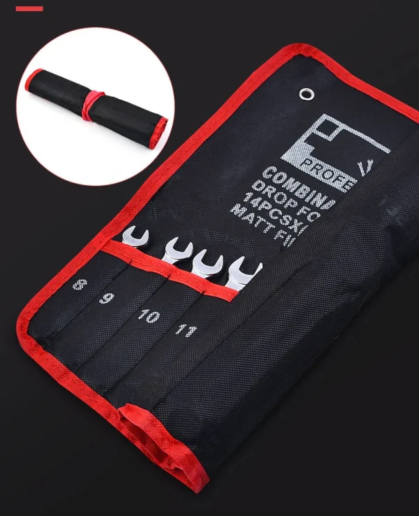 14 in 1 8-24mm Wrench Set Tools Raised Rib Mirror Matte Open End Wrench Multi-functional Car Repair Tool Set Portable Hand Tools