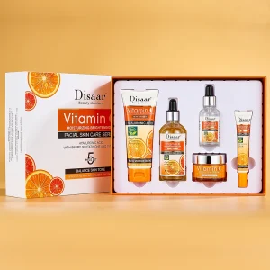 Disaar Wholesale Bright Vitamin C Skin Care Set(new) Beauty the Best 5 in 1 Face Wash Serum Toner Cream and Eye Cream