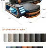 Hot Sale Easy Modular Durable High Quality Modern Music USB Technology Verity LED Light Leather Living Room Furniture Set Sofa Hot Sale Easy Modular Durable High Quality Modern Music USB Technology Verity LED Light Leather Living Room Furniture Set Sofa