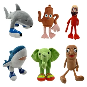 Hot Selling TikTok Italian Tung Tung Tung Sahur Stuffed Animals Brainrot Tralalero Tralala Plush Doll Pillow PP Cotton for Kids