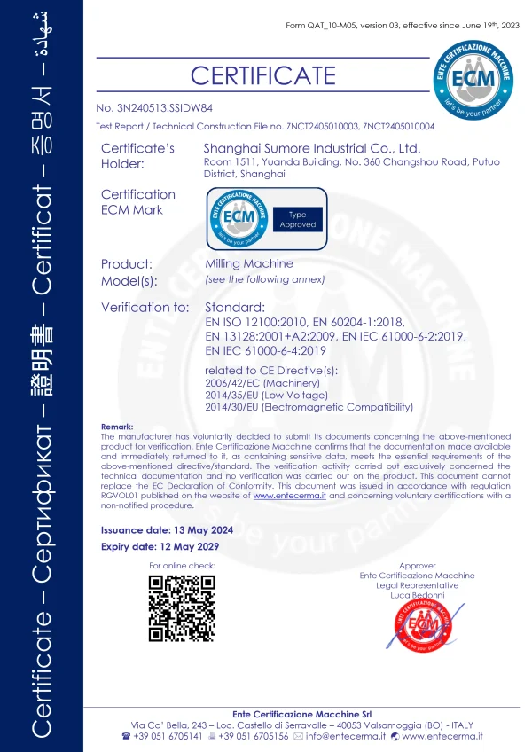 SUMORE 80mm Face Milling Capacity Machine SP2217-IV Vertical Metal Milling Machine for Sale