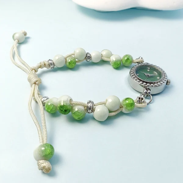 Wholesale Newest Design Fashion Custom logo Women Quartz Watches Crystal Beads Crystal Ladies Watches