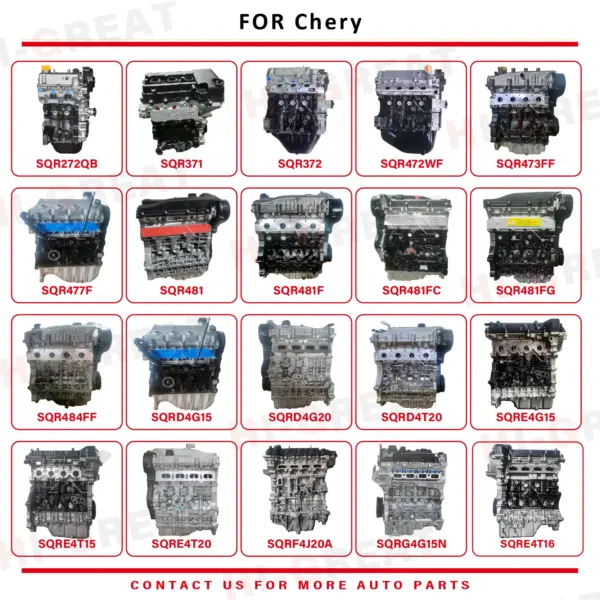 Top Quality Auto Engine Systems 1.1L SQR472FF Engine Block SQR472FF Engine Assembly for Chery QQ3 QQ6 Q22 YoYo M1 Car Parts Top Quality Auto Engine Systems 1.1L SQR472FF Engine Block SQR472FF Engine Assembly for Chery QQ3 QQ6 Q22 YoYo M1 Car Parts