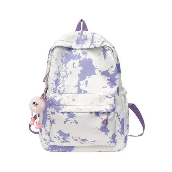 Casual Travel Backpack for High School and College Students Unisex New Fashion Waterproof Tie-Dye Bag