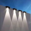 Outdoor Solar Wall Light LED Colorful Washing Lamp Garden Fence Balcony Stairs Lighting Decoration