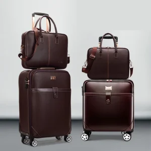 Popular Durable PU Leather Luggage Scratch Proof PVC Leather Luggage Business Suitcase Set Travel Luggage Popular Durable PU Leather Luggage Scratch Proof PVC Leather Luggage Business Suitcase Set Travel Luggage