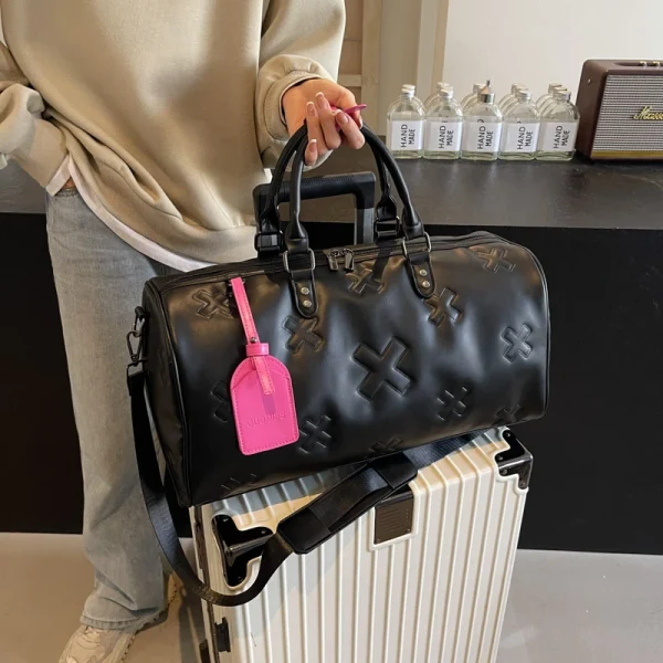 New Custom Embossed Fashion Travel Bag Large-capacity Hand Luggage Bag Sports Fitness Bag