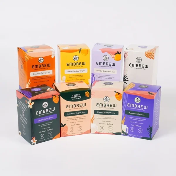 Custom 350g Paper Card Product Packaging Box and logo Printing Foldable Food Candy Coffee Tea Packaging Box